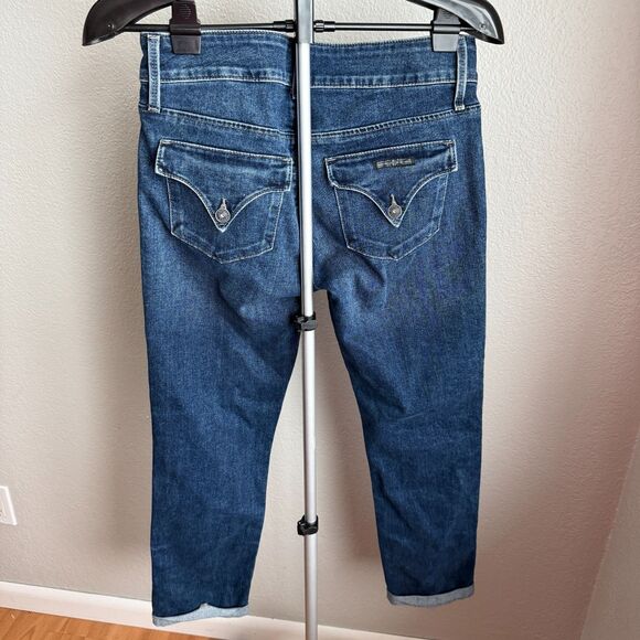 Hudson Collin TNA Medium Wash Flap Pocket Skinny Cropped Rolled Ankle Jeans 29 - Picture 2 of 7